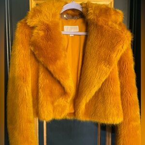 Michael Kors Cropped Faux Fur Jacket